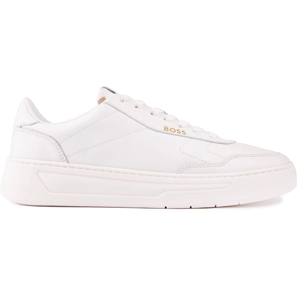 Hugo Boss Mens Baltimore Trainers - White Leather - Size UK 7